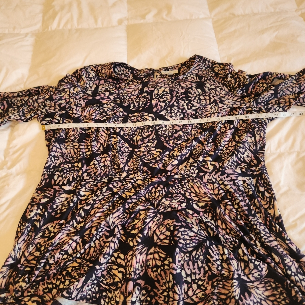 Cato Butterfly Print Babydoll Size 22 Plus Flowy Boho Fairycore Cottagecore - Picture 4 of 10
